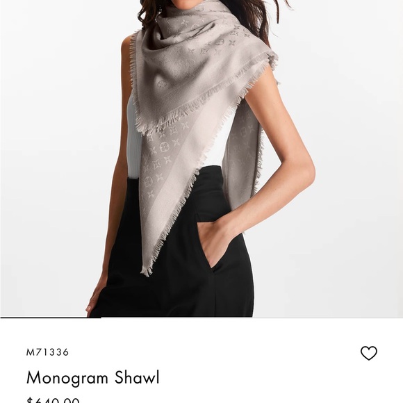 Louis Vuitton Silver Monogram Scarf - Picture 5 of 5